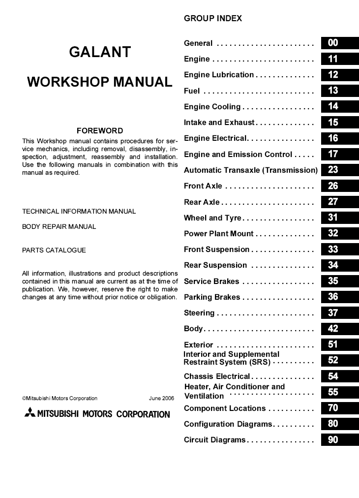 2002 mitsubishi galant repair manual free download