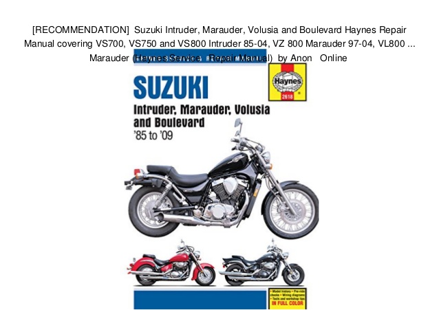 Suzuki intruder 800 2004 repair manual free download pc